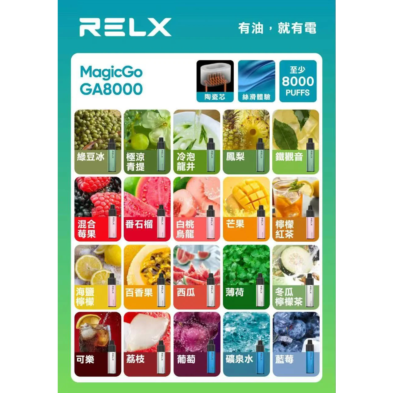 <p>RELX 8000口拋棄式</p>